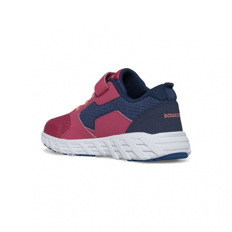 Big Kids' Saucony Wind 2.0 A/C Sneakers Navy / Red | SOUTHAFRICA-GBF