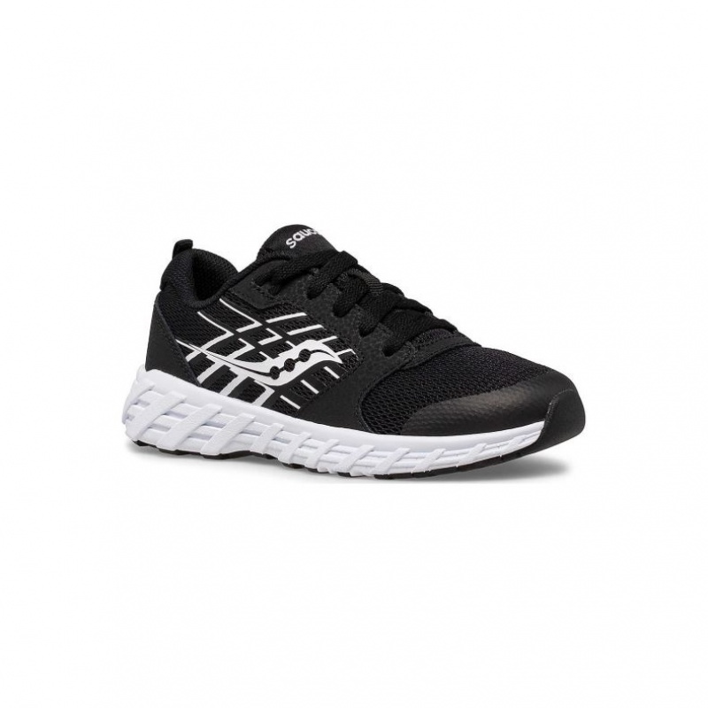 Big Kids' Saucony Wind 2.0 Lace Sneakers Black | SOUTHAFRICA-OMT