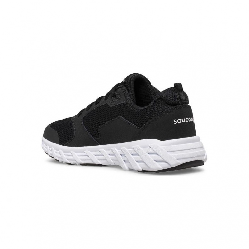 Big Kids' Saucony Wind 2.0 Lace Sneakers Black | SOUTHAFRICA-OMT