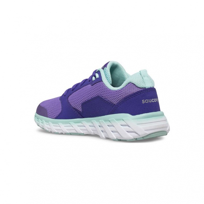 Big Kids' Saucony Wind 2.0 Lace Sneakers Purple | SOUTHAFRICA-MXF