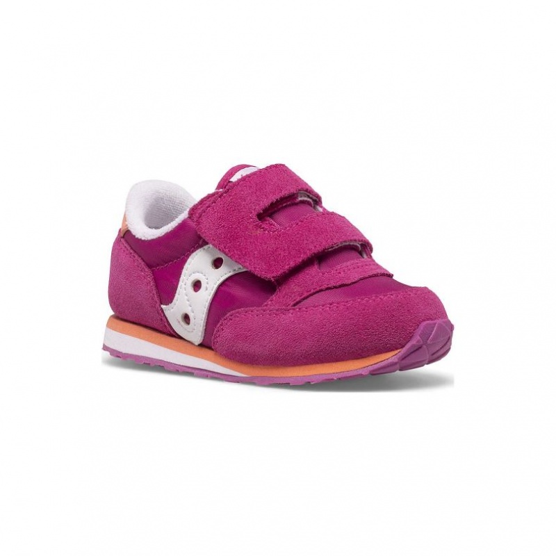 Little Kids' Saucony Baby Jazz Hook & Loop Sneakers Fuchsia | SOUTHAFRICA-OWH