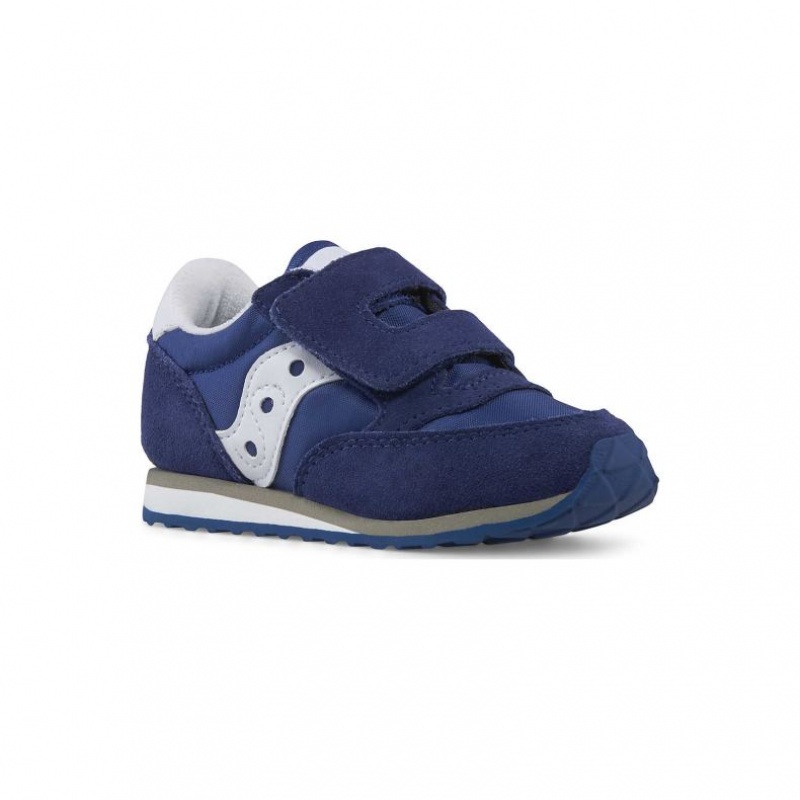 Little Kids' Saucony Baby Jazz Hook & Loop Sneakers Navy | SOUTHAFRICA-NGK