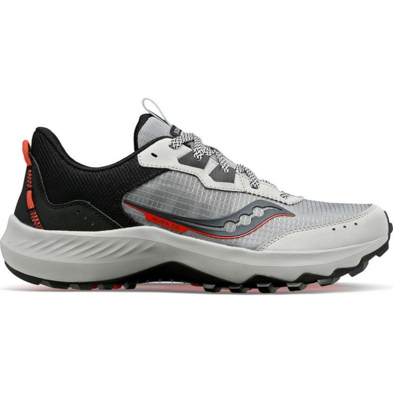 Men\'s Saucony Aura TR Wide Running Shoes Grey / Black | SOUTHAFRICA-DKW