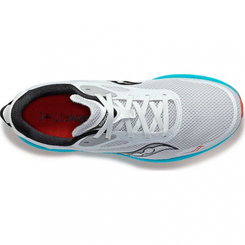 Men's Saucony Axon 3 Running Shoes Grey / Turquoise | SOUTHAFRICA-WUZ