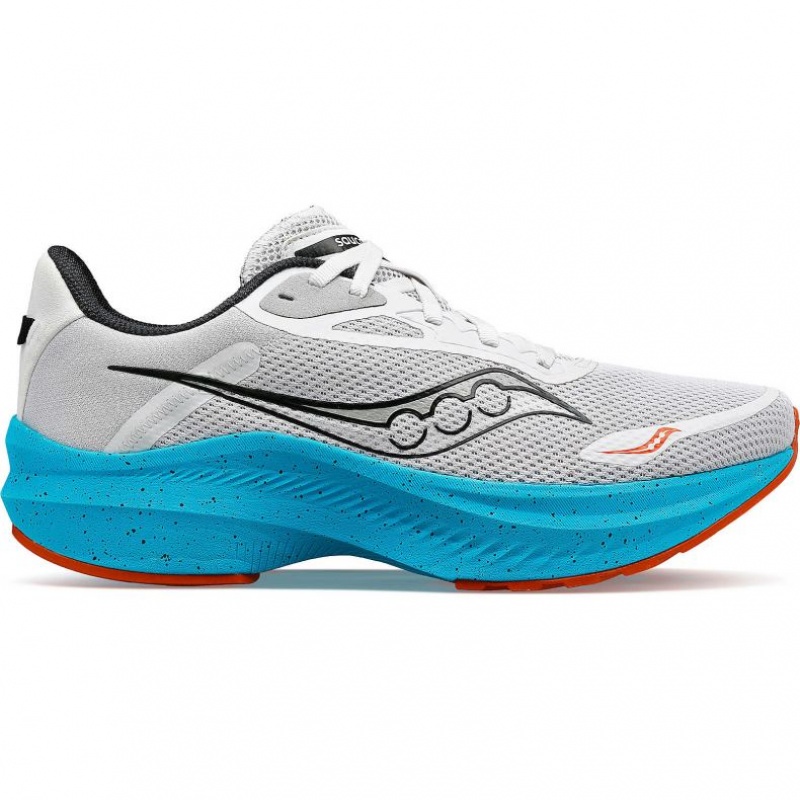 Men\'s Saucony Axon 3 Running Shoes Grey / Turquoise | SOUTHAFRICA-WUZ