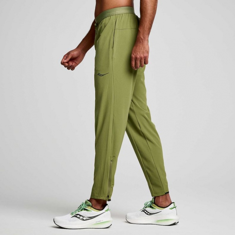 Men's Saucony Boston Woven Jogger Olive | SOUTHAFRICA-ZXC