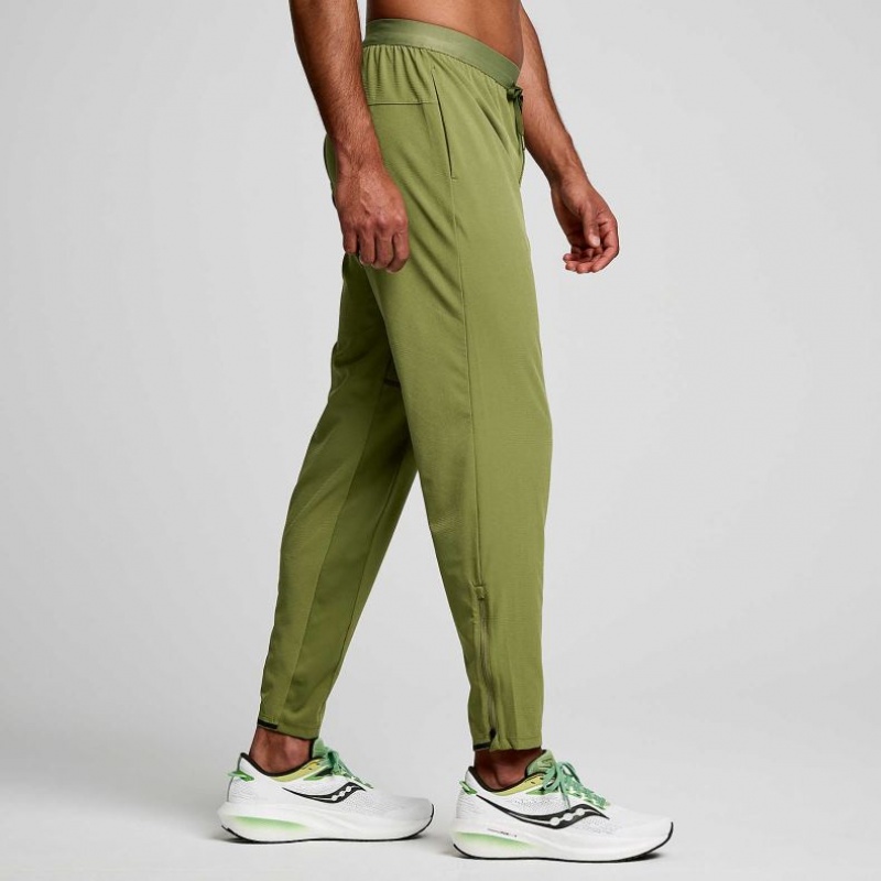 Men's Saucony Boston Woven Jogger Olive | SOUTHAFRICA-ZXC