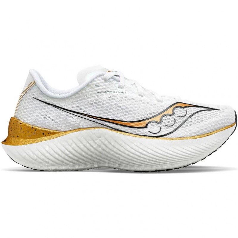 Men\'s Saucony Endorphin Pro 3 Running Shoes White | SOUTHAFRICA-XBI