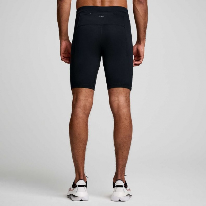 Men's Saucony Fortify Lined Half Tight Black | SOUTHAFRICA-IHB