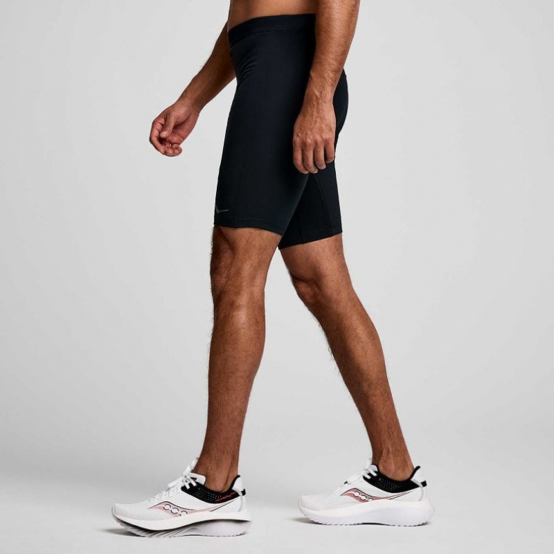 Men's Saucony Fortify Lined Half Tight Black | SOUTHAFRICA-IHB