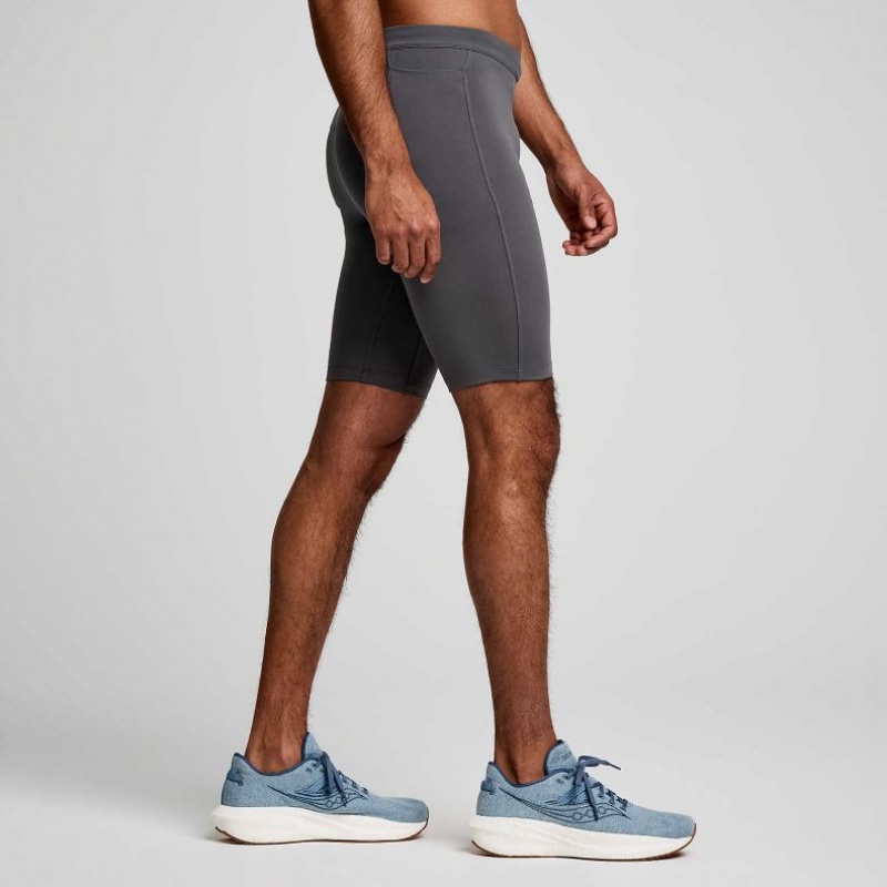 Men's Saucony Fortify Lined Half Tight Grey | SOUTHAFRICA-JWO