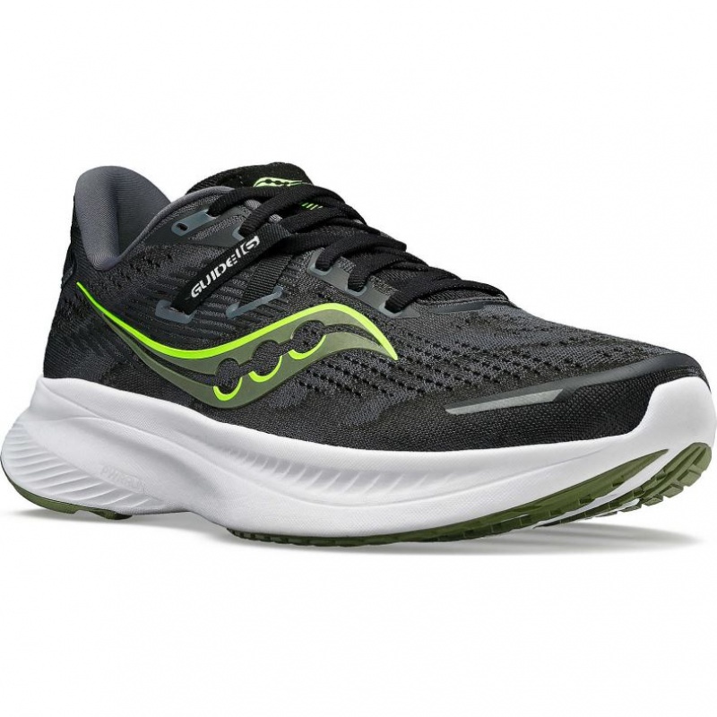 Men's Saucony Guide 16 Running Shoes Black | SOUTHAFRICA-TWA