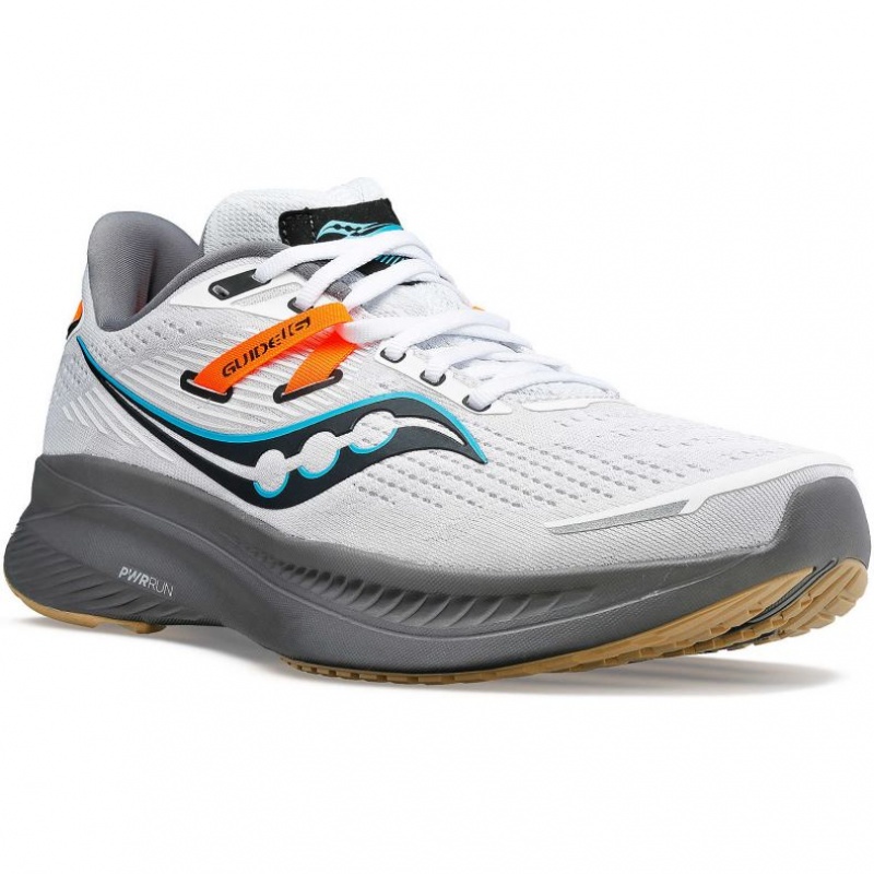 Men's Saucony Guide 16 Running Shoes White | SOUTHAFRICA-DGF