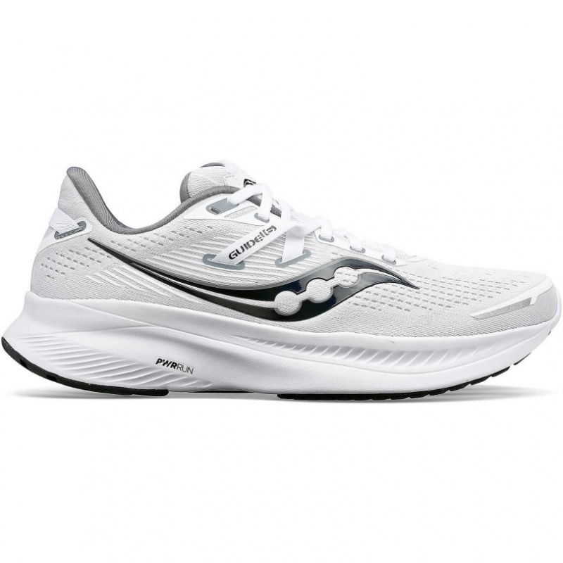 Men\'s Saucony Guide 16 Running Shoes White | SOUTHAFRICA-LDE