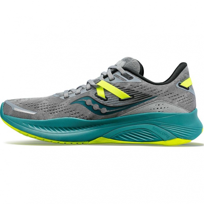 Men's Saucony Guide 16 Wide Running Shoes Grey / Turquoise | SOUTHAFRICA-LUV