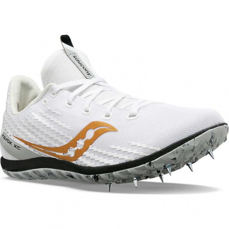 Men's Saucony Havok XC 3 Spikes White | SOUTHAFRICA-WMH