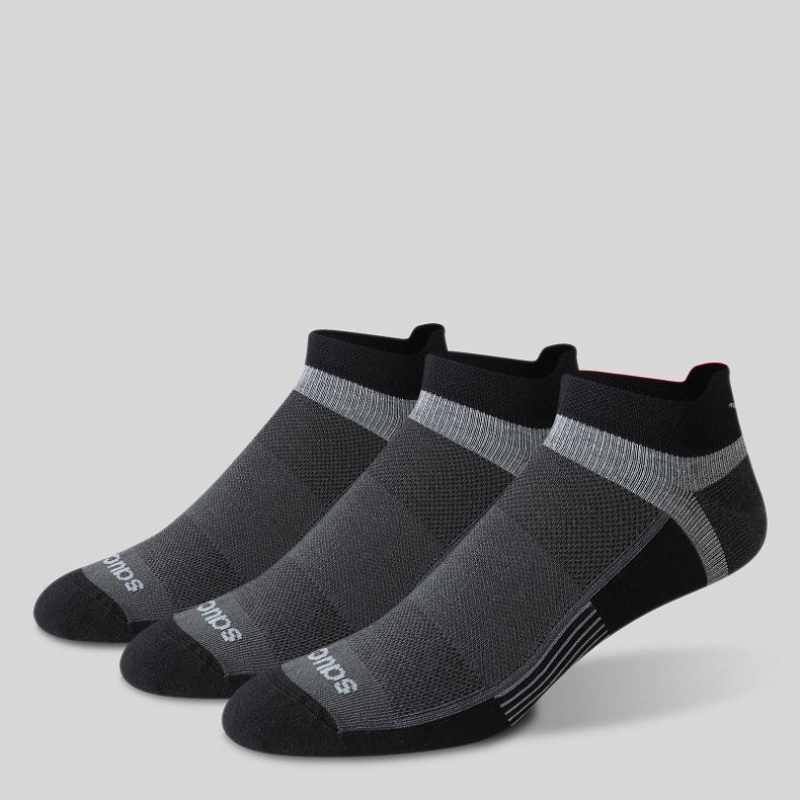 Men's Saucony Inferno Liteweight 3-Pack Socks Black | SOUTHAFRICA-MVS