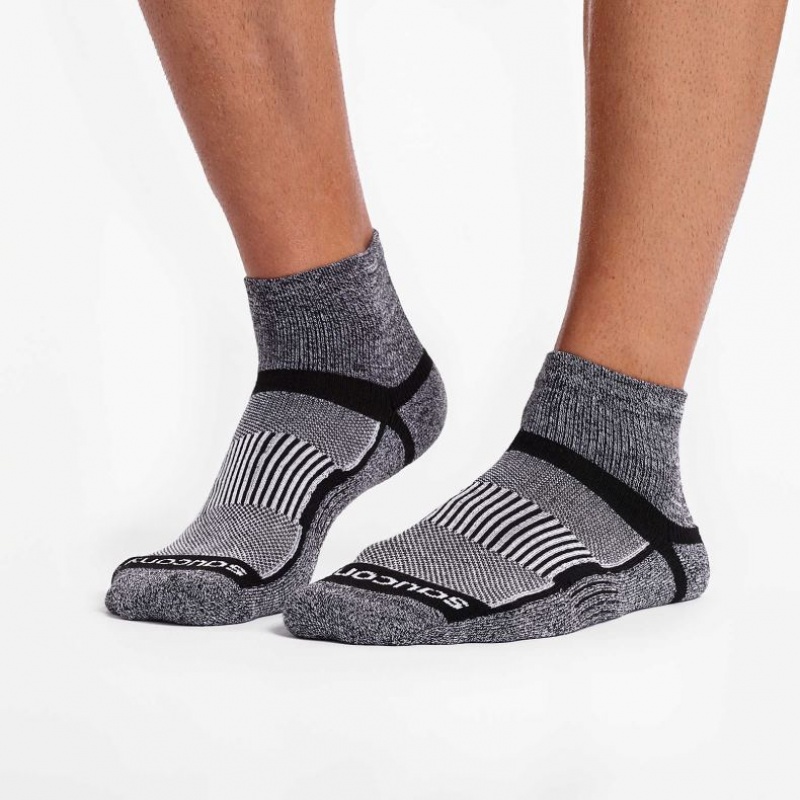 Men's Saucony Inferno Quarter 3-Pack Socks Grey | SOUTHAFRICA-QEC