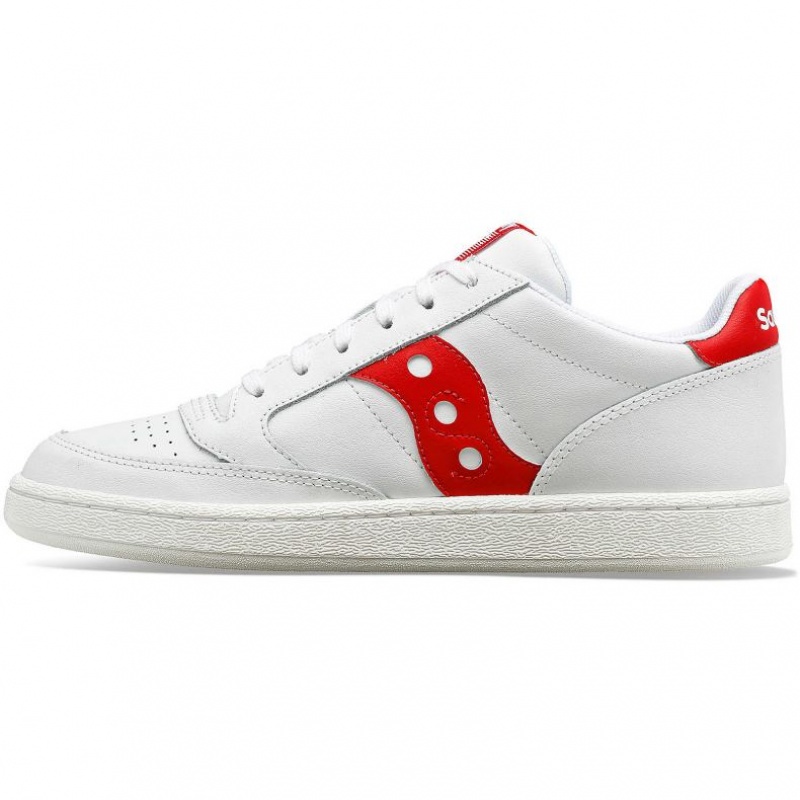 Men's Saucony Jazz Court PU Sneakers White / Red | SOUTHAFRICA-RGI