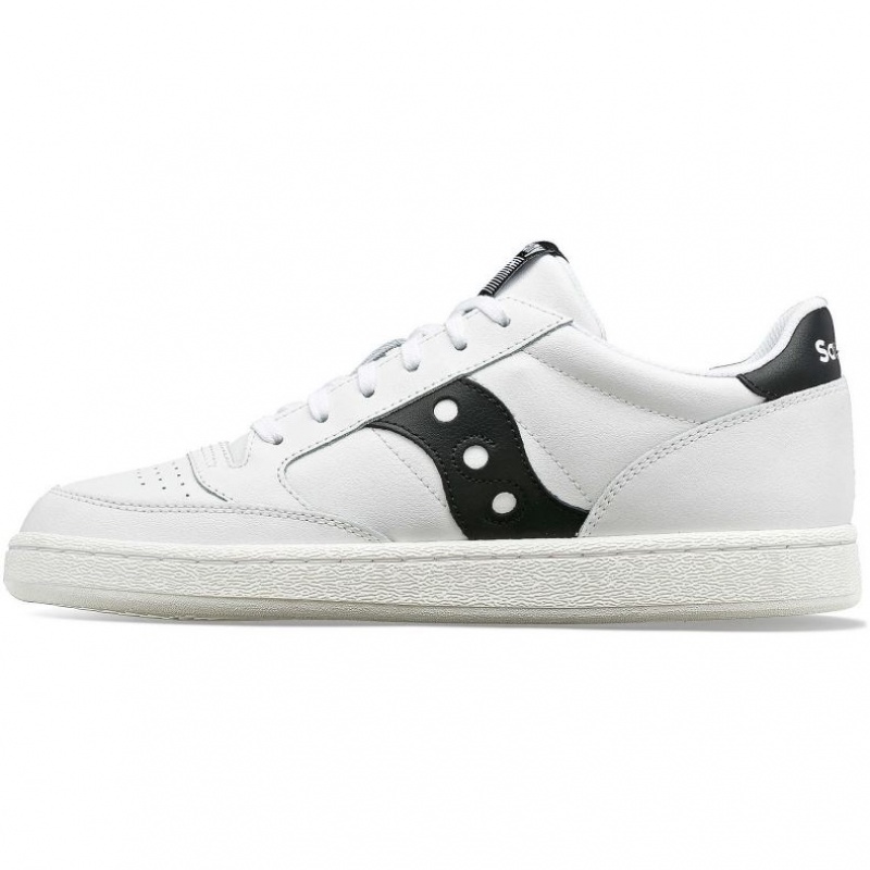 Men's Saucony Jazz Court PU Sneakers White / Black | SOUTHAFRICA-HYU