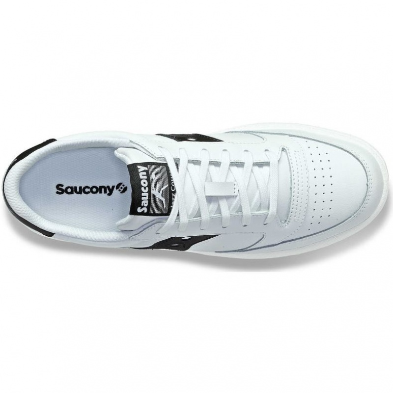 Men's Saucony Jazz Court PU Sneakers White / Black | SOUTHAFRICA-HYU