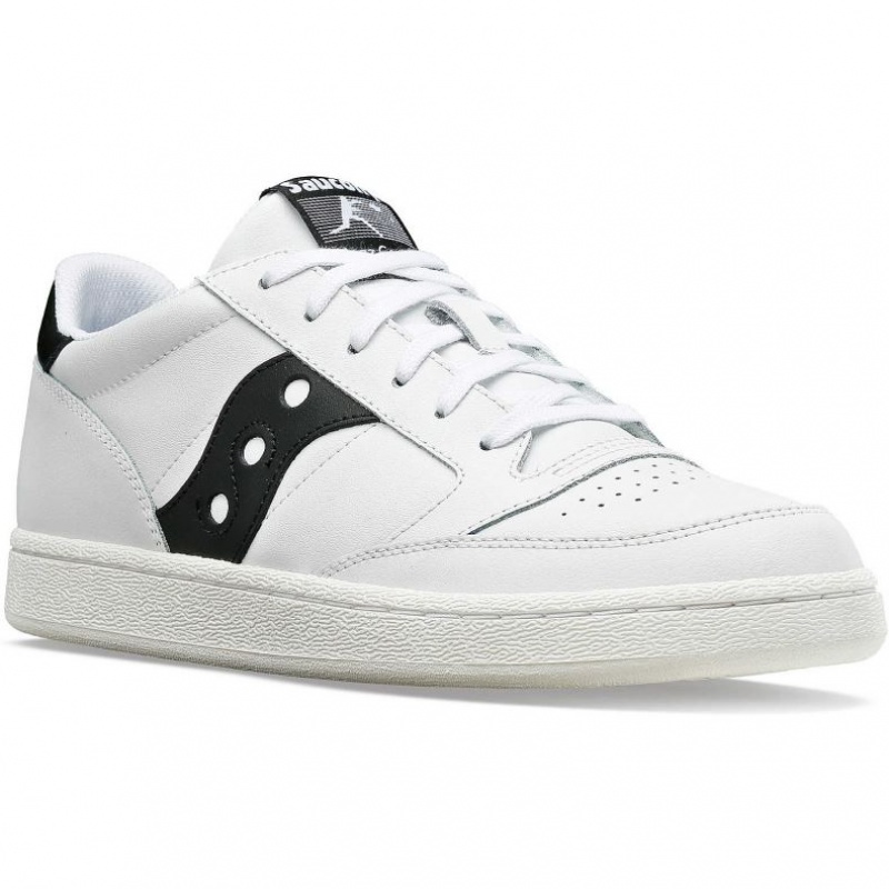 Men's Saucony Jazz Court PU Sneakers White / Black | SOUTHAFRICA-HYU