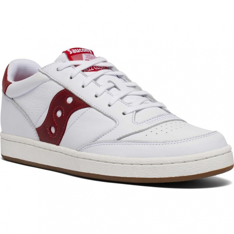 Men's Saucony Jazz Court Sneakers White / Red | SOUTHAFRICA-TUA