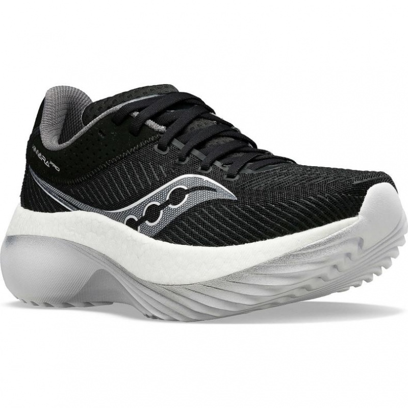 Men's Saucony Kinvara Pro Running Shoes Black / White | SOUTHAFRICA-DIP