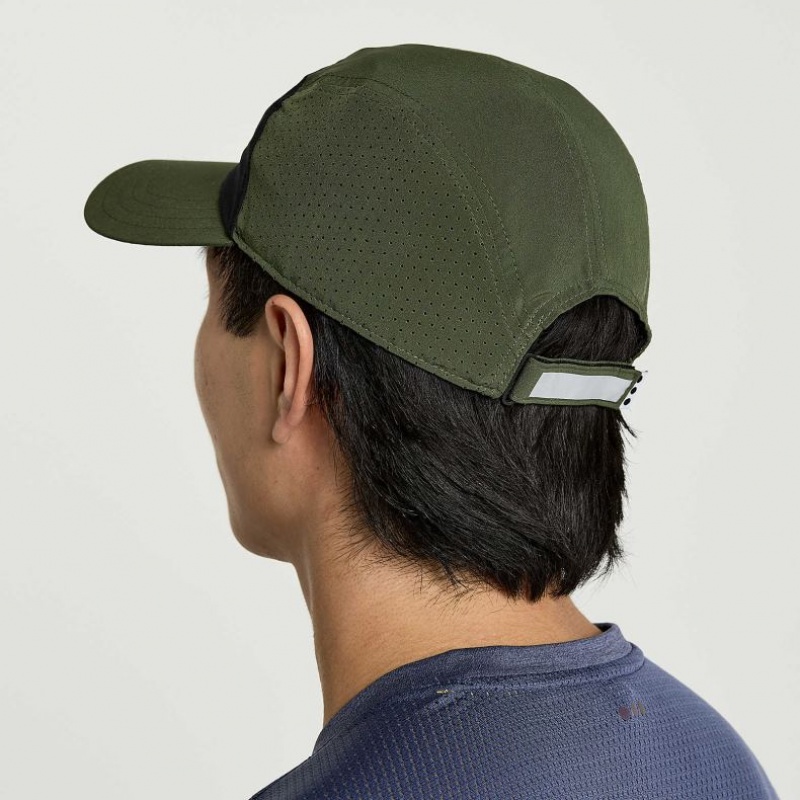 Men's Saucony Outpace Hat Dark Green | SOUTHAFRICA-WFU