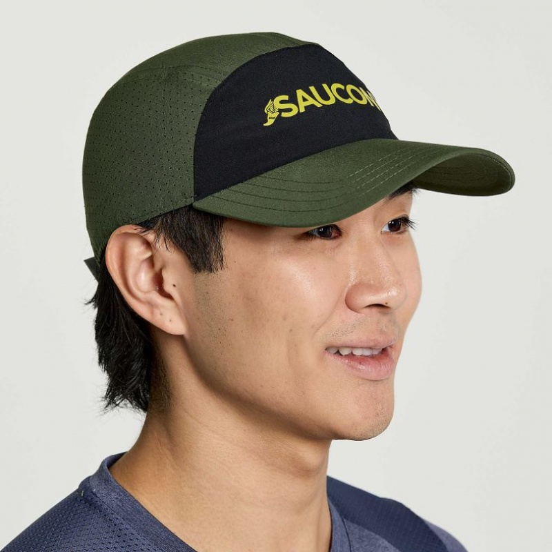 Men\'s Saucony Outpace Hat Dark Green | SOUTHAFRICA-WFU