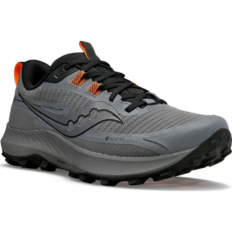 Men's Saucony Peregrine 13 GTX Trail Running Shoes Grey | SOUTHAFRICA-WDB