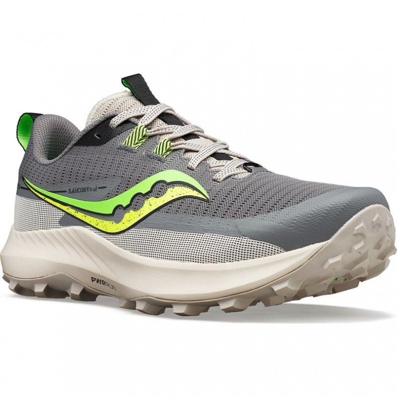 Men's Saucony Peregrine 13 Trail Running Shoes Grey | SOUTHAFRICA-IZU