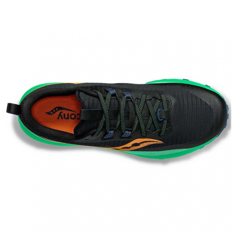 Men's Saucony Peregrine 13 Trail Running Shoes Black / Green | SOUTHAFRICA-LAS