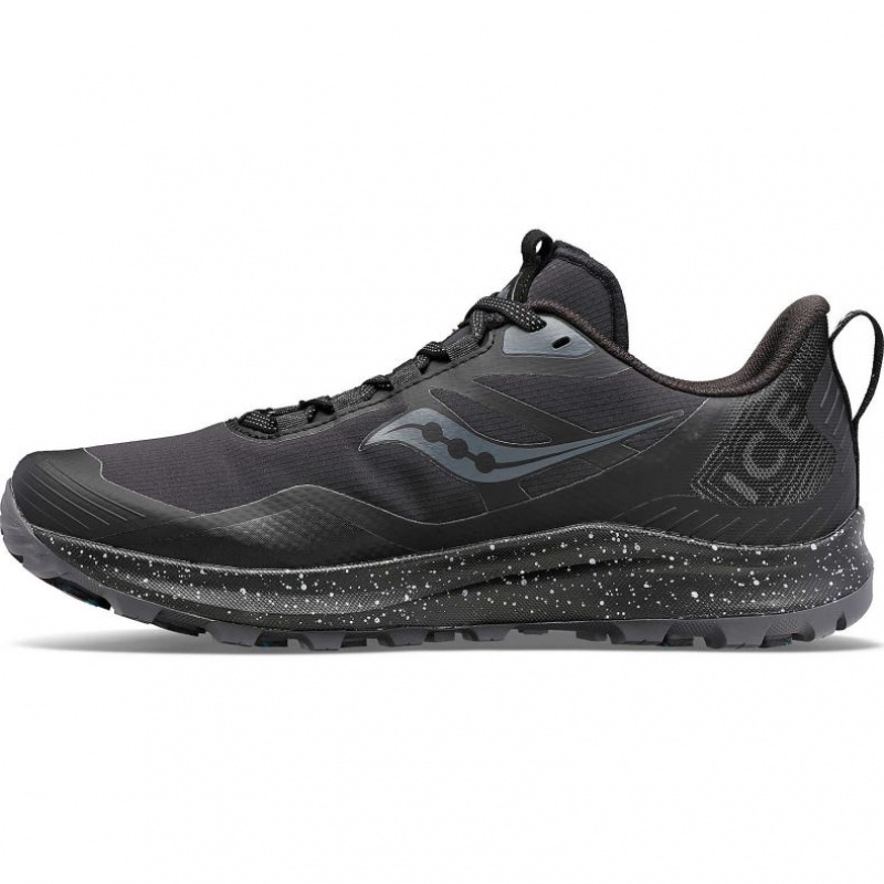 Men's Saucony Peregrine ICE+ 3 Running Shoes Black | SOUTHAFRICA-RLU