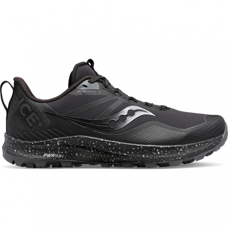 Men\'s Saucony Peregrine ICE+ 3 Running Shoes Black | SOUTHAFRICA-RLU