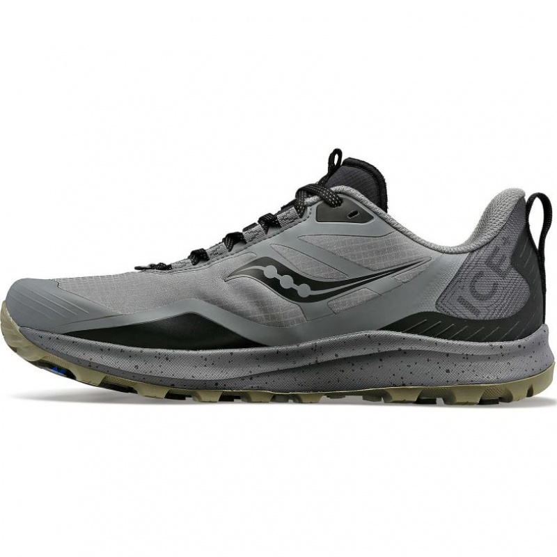 Men's Saucony Peregrine ICE+ 3 Trail Running Shoes Grey | SOUTHAFRICA-HYR