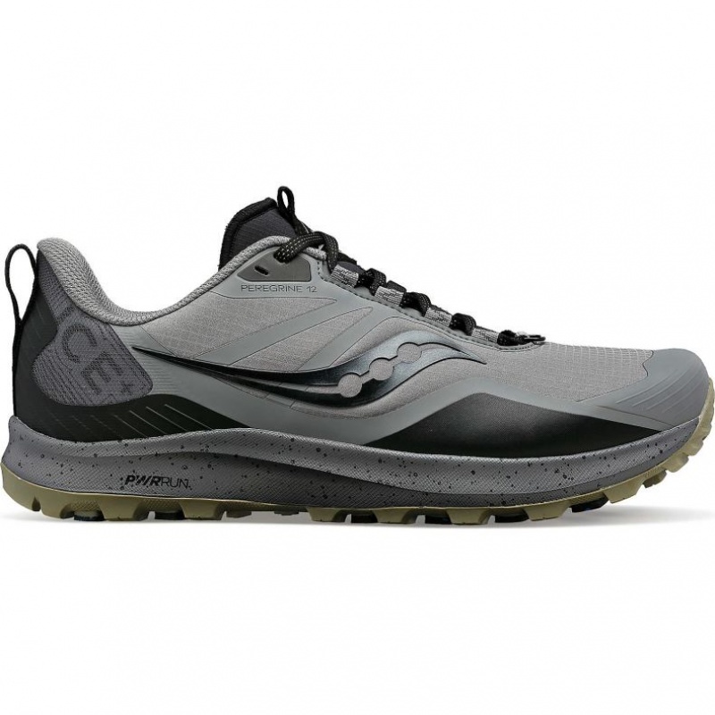 Men\'s Saucony Peregrine ICE+ 3 Trail Running Shoes Grey | SOUTHAFRICA-HYR