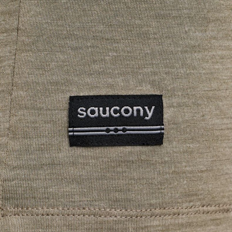 Men's Saucony Peregrine Merino Long Sleeve T-Shirt Olive | SOUTHAFRICA-FTJ