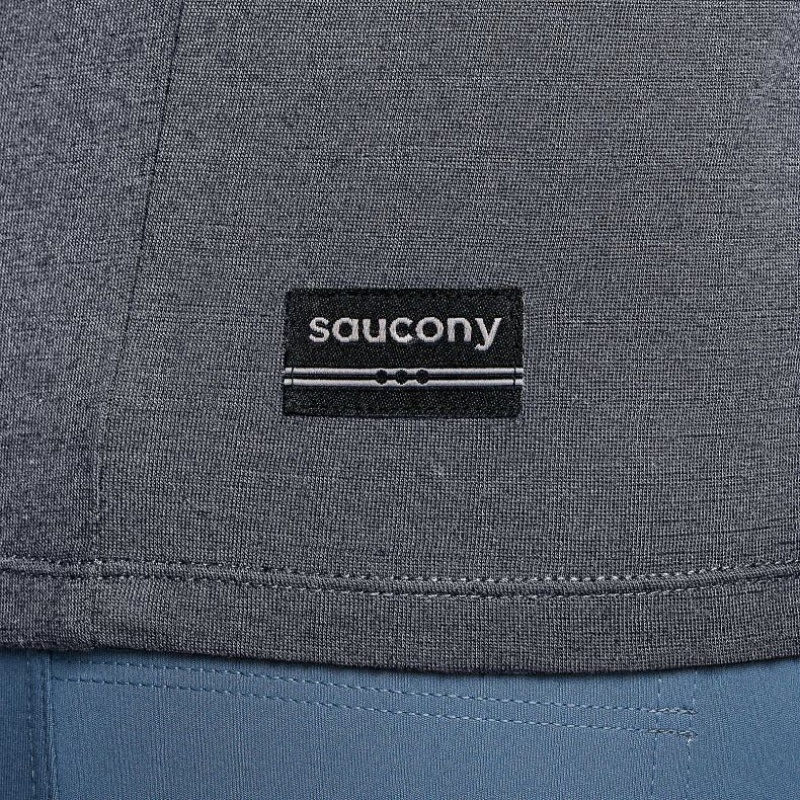 Men's Saucony Peregrine Merino Long Sleeve T-Shirt Grey | SOUTHAFRICA-HNI