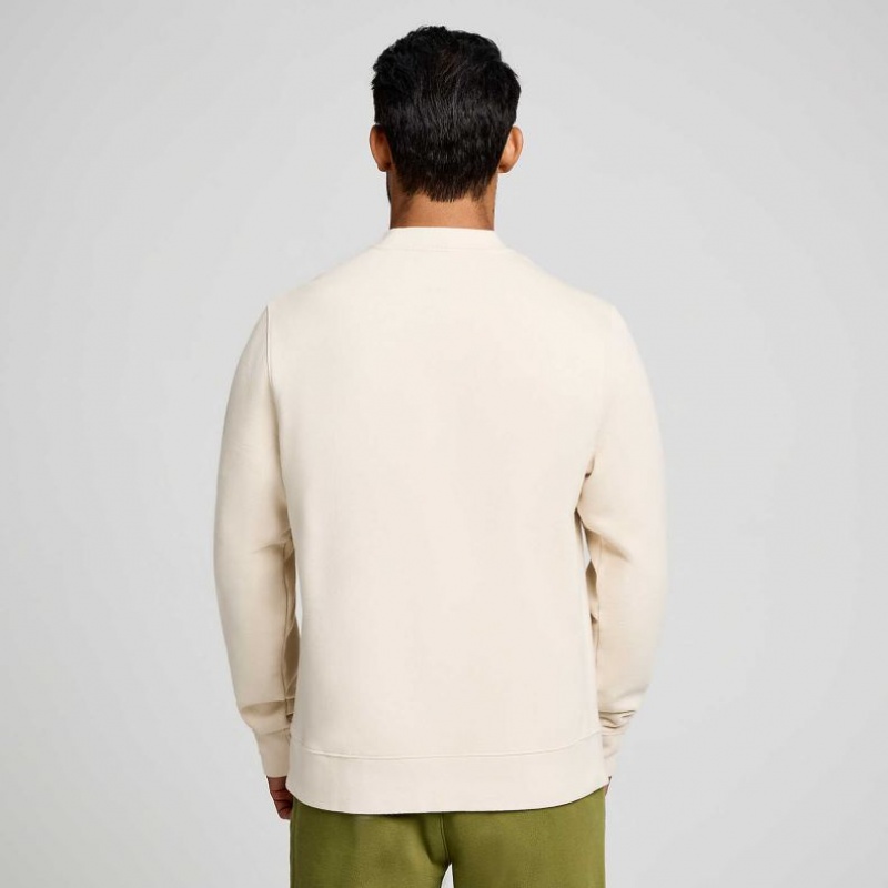 Men's Saucony Recovery Crew Sweatshirt Cream | SOUTHAFRICA-DTF