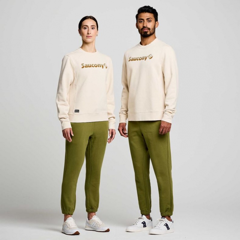 Men's Saucony Recovery Crew Sweatshirt Cream | SOUTHAFRICA-DTF