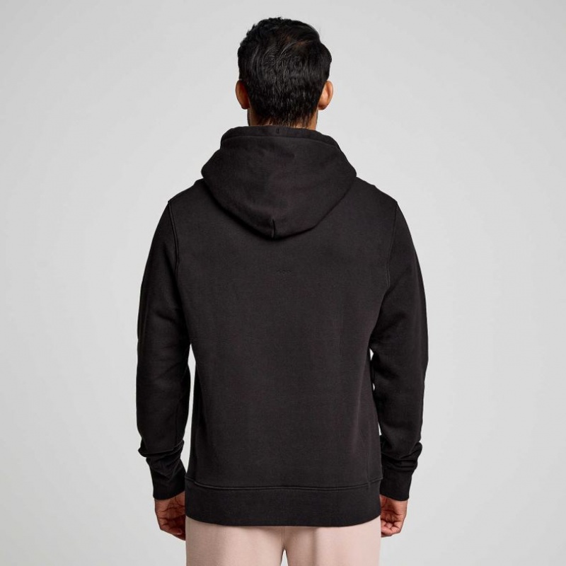 Men's Saucony Recovery Hoodie Black | SOUTHAFRICA-YDH