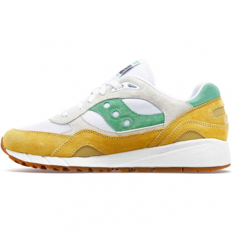 Men's Saucony Shadow 6000 Sneakers White / Yellow / Green | SOUTHAFRICA-YUB