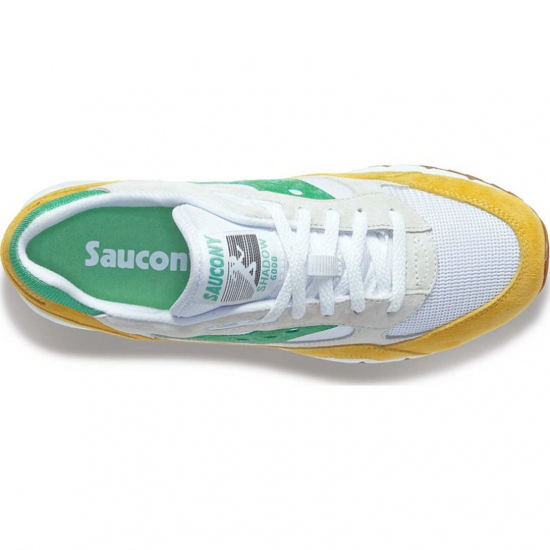 Men's Saucony Shadow 6000 Sneakers White / Yellow / Green | SOUTHAFRICA-YUB