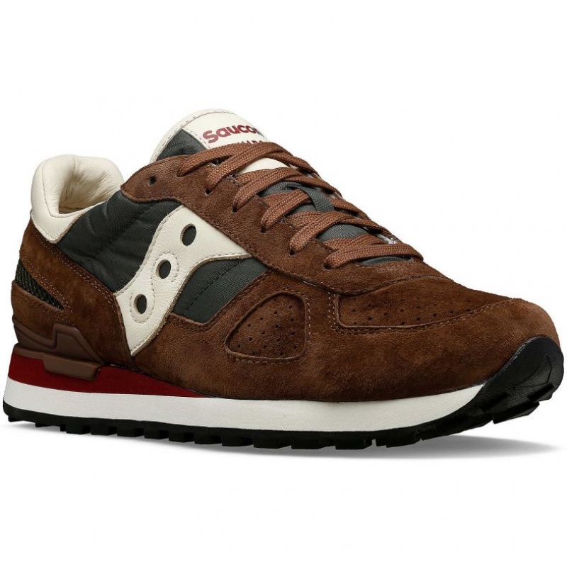 Men's Saucony Shadow Original Premium Sneakers Brown | SOUTHAFRICA-CPG