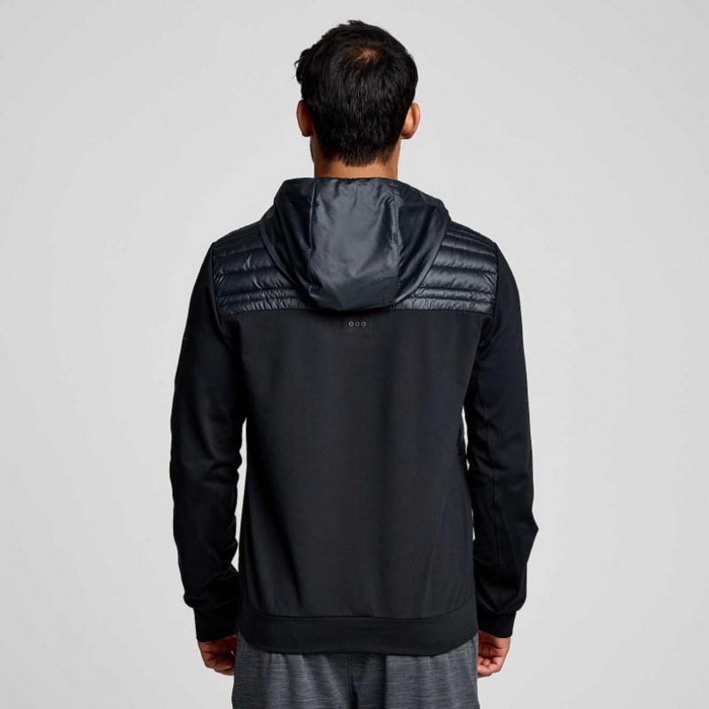 Men's Saucony Solstice Oysterpuff Hoodie Black | SOUTHAFRICA-MDT