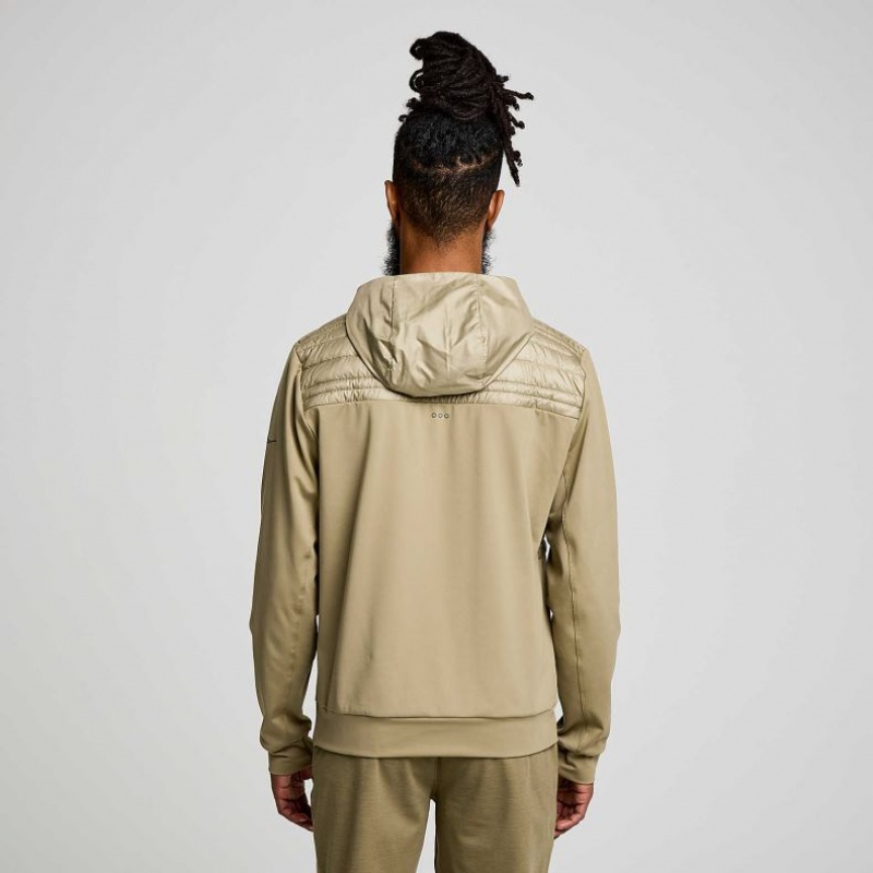 Men's Saucony Solstice Oysterpuff Hoodie Olive | SOUTHAFRICA-XFB