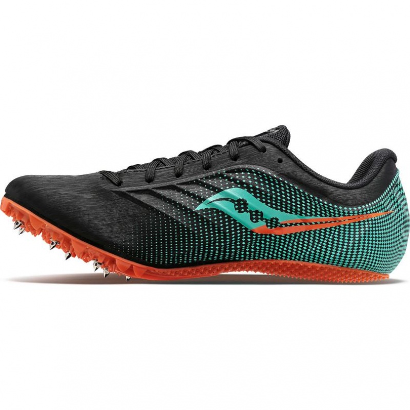 Men's Saucony Spitfire 5 Spikes Black / Turquoise | SOUTHAFRICA-BRS