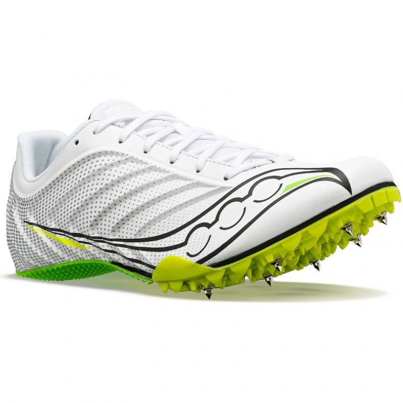 Men's Saucony Spitfire 5 Spikes White | SOUTHAFRICA-ANL