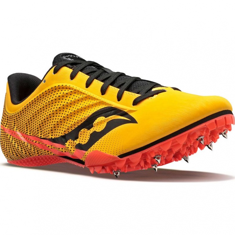 Men's Saucony Spitfire 5 Spikes Yellow | SOUTHAFRICA-LXF